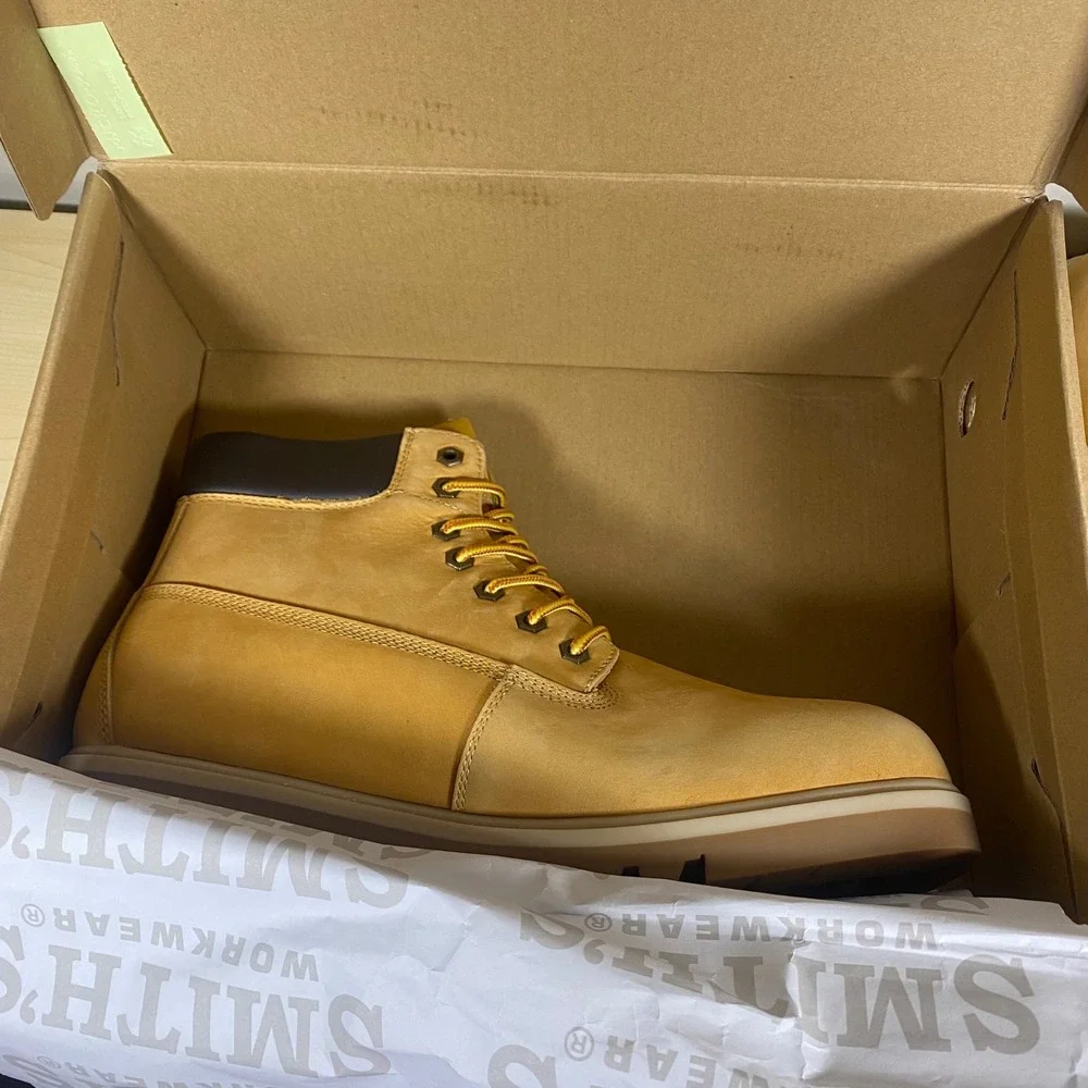 NEW Smiths American 6 Inch Classic Wheat Leather Work Lug‎ Boots Mens Size 12